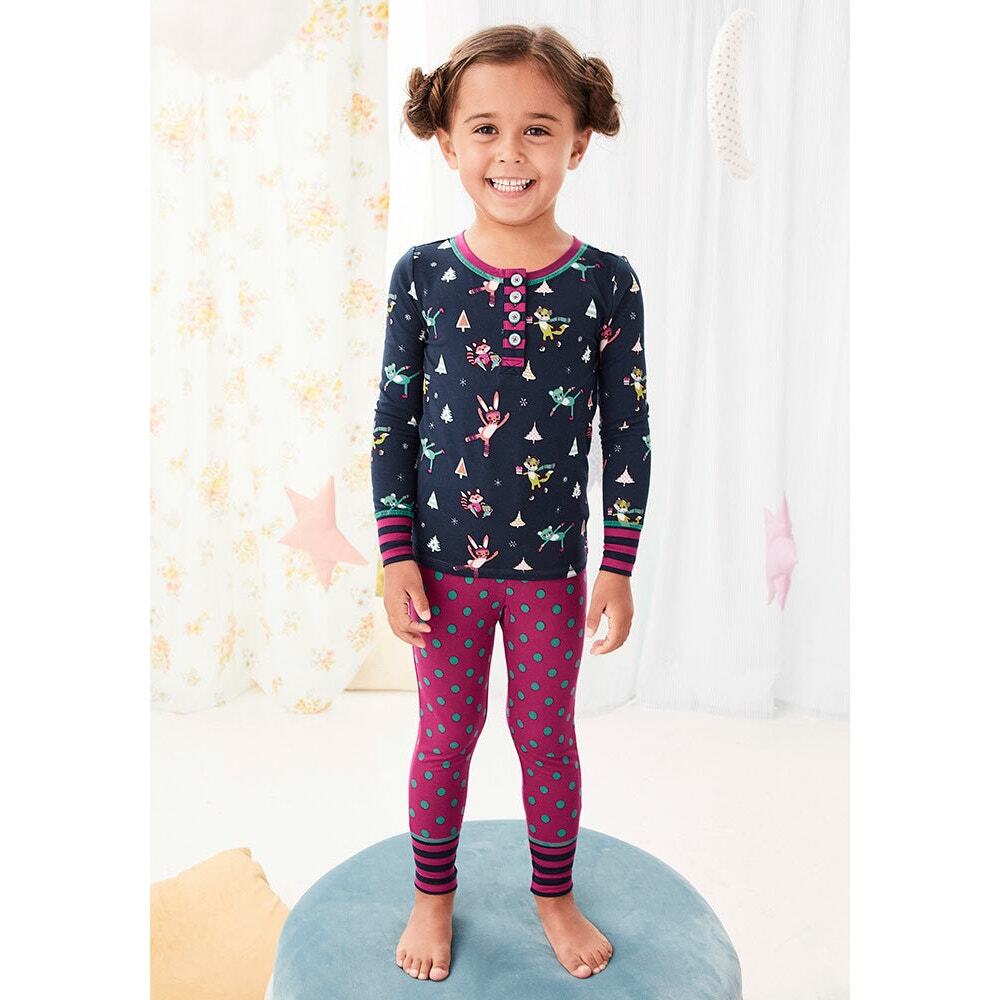 Matilda Jane Girl's On The Ice PJ Set Size 12 - Blue & Pink